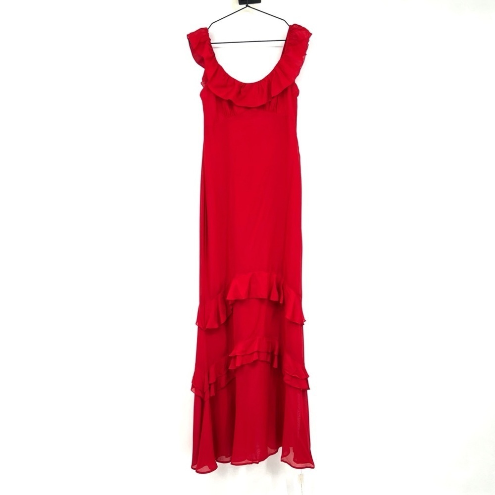 Reformation NWT Cherry Red Tripoli Dress - Picture 6 of 9